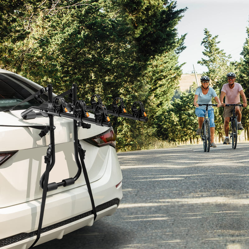 Load image into Gallery viewer, Goplus 3-Bike Mounted Rack, Trunk Mount Bike Rack with Adjustable Length and Angle
