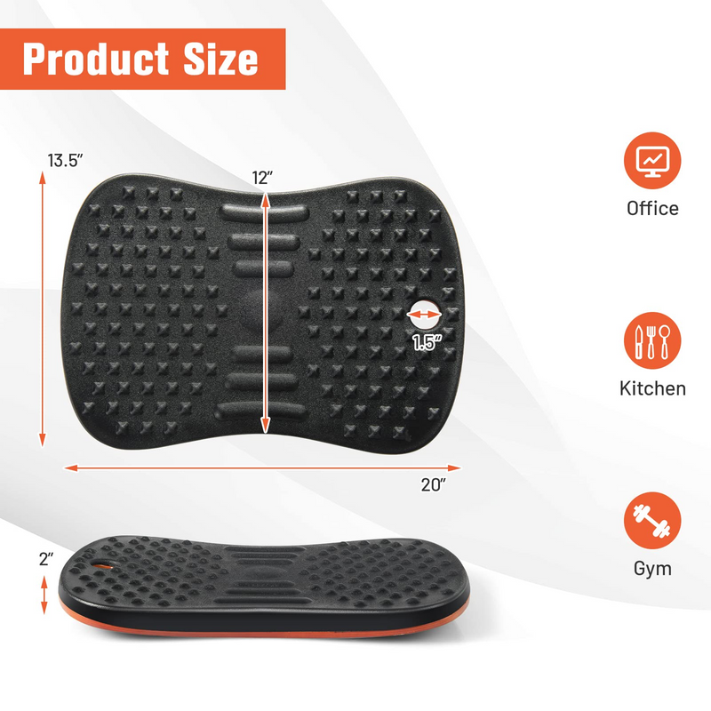 Load image into Gallery viewer, Goplus Standing Desk Wooden Balance Board, 360 Rotation Anti Fatigue Mat Wobble Board with 138 Massage Points &amp; Anti-Slip Base - GoplusUS
