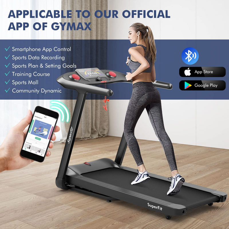 Load image into Gallery viewer, Goplus 4.75HP Folding Treadmill with 15% Auto Incline, Electric Superfit Treadmill w/Voice and APP Control - GoplusUS
