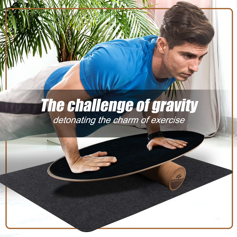 Load image into Gallery viewer, Goplus Balance Board Trainer, 500 LBS Weight Capacity Balancing Board for Core Strength, Skateboard - GoplusUS
