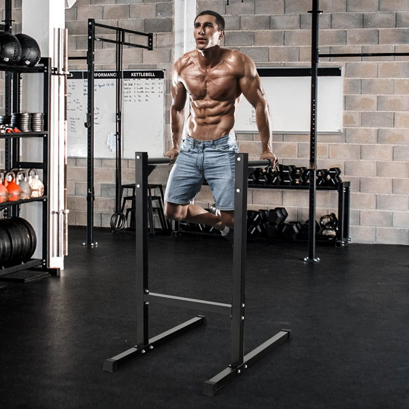 Load image into Gallery viewer, Goplus Multifunctional Dip Stand Dip Station, 600 LBS Capacity Heavy Duty Dip Bar Push Up Bar
