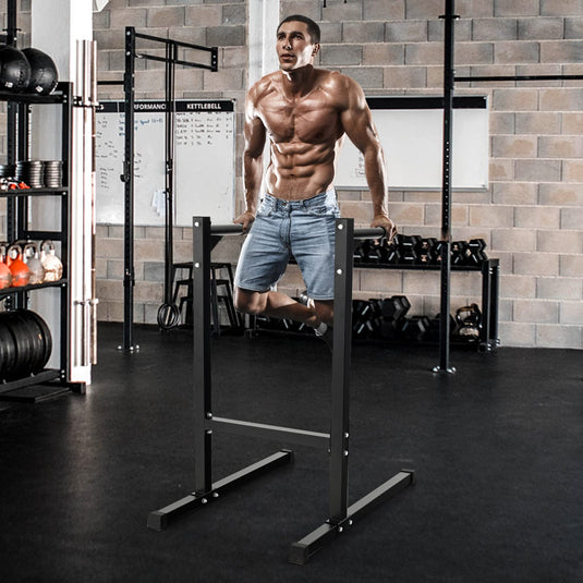 Goplus Multifunctional Dip Stand Dip Station, 600 LBS Capacity Heavy Duty Dip Bar Push Up Bar