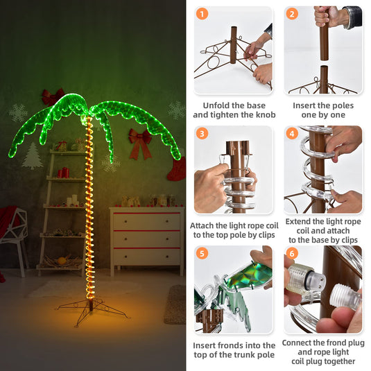 Lighted Palm Trees for Outside Patio - GoplusUS