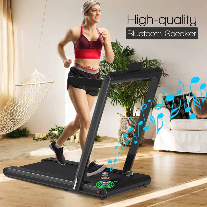 Load image into Gallery viewer, Goplus 2-in-1 Folding Treadmill, 2.25HP Electric Under Desk Treadmill W/LED Display - GoplusUS
