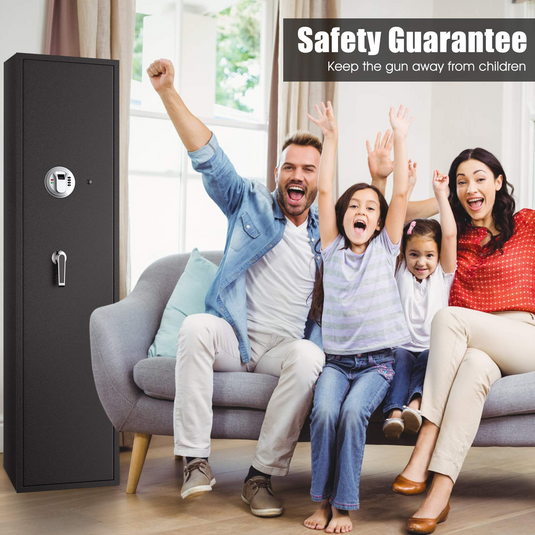 Goplus Rifle Gun Safe, Large Long Gun Safe w/Separate Pistol Lock Box - GoplusUS