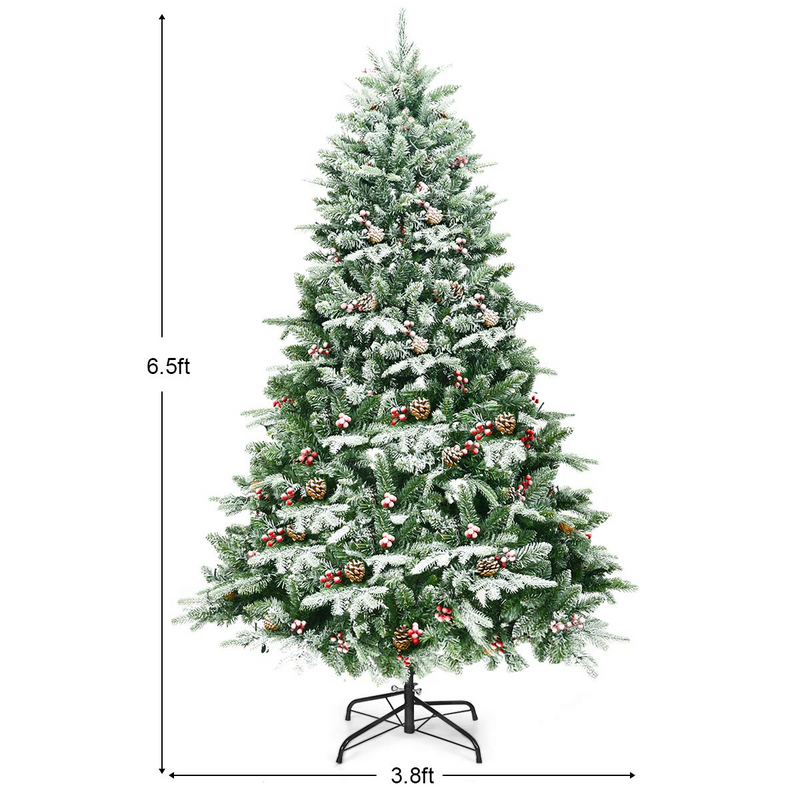 Load image into Gallery viewer, Goplus 6.5FT Snow Flocked Christmas Tree - GoplusUS
