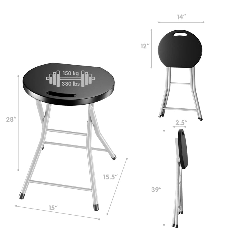 Load image into Gallery viewer, Goplus Folding Stool, 28 inch Foldable Camping Stool for Adults with 330 lb Capacity - GoplusUS
