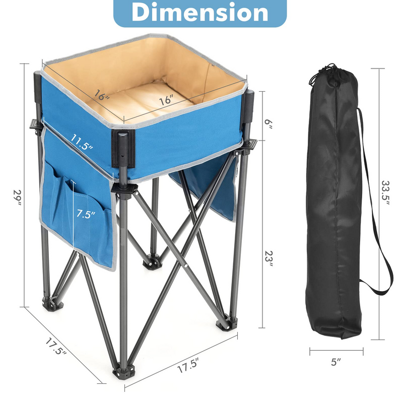 Load image into Gallery viewer, Goplus 2 PCS Folding Camping Tables, Portable Picnic Tables with Large Capacity Storage Sink - GoplusUS
