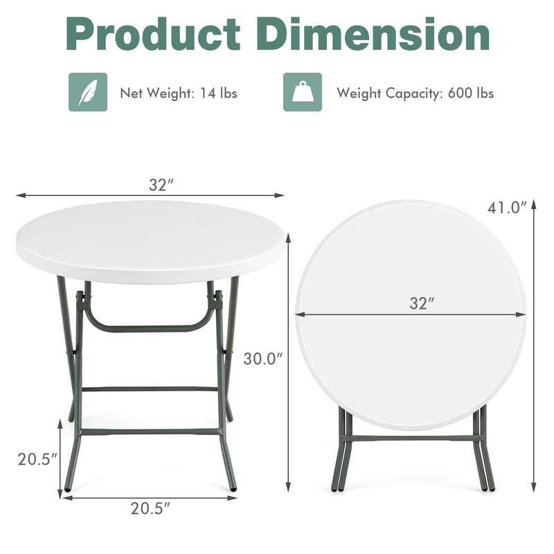 Load image into Gallery viewer, Goplus 32&#39;&#39; Round Folding Table, Foldable Plastic Card Table - GoplusUS
