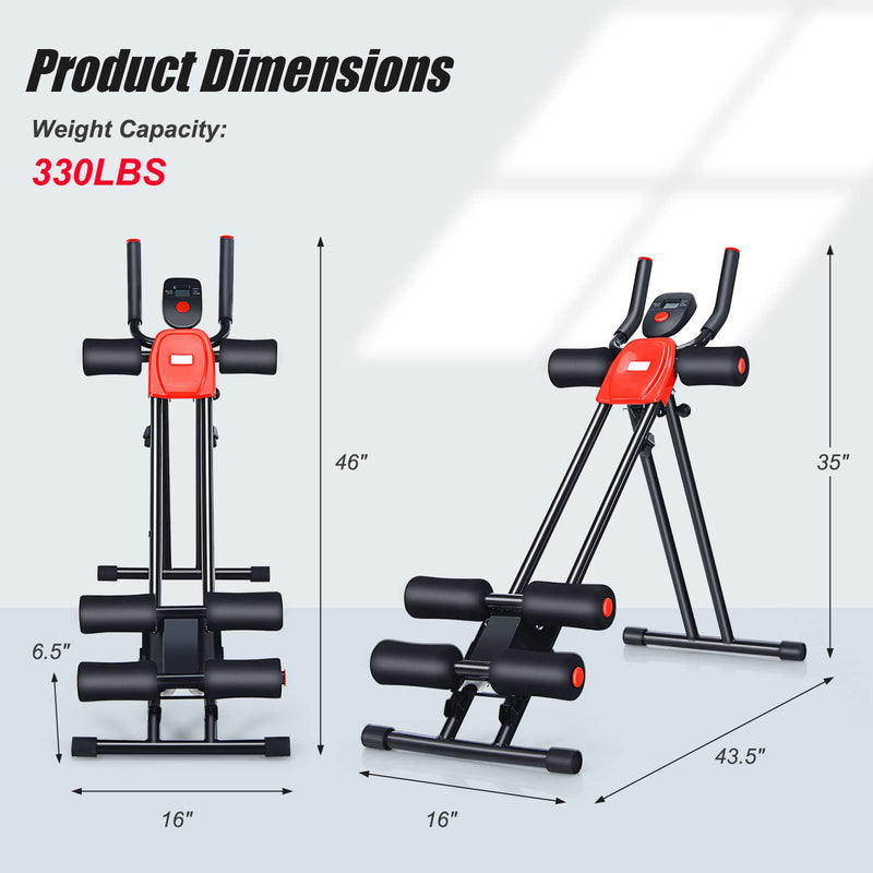 Load image into Gallery viewer, Foldable Core Abdominal Trainer, AB Workout Machine Exercise Equipment with 3 Adjustable Levels - GoplusUS
