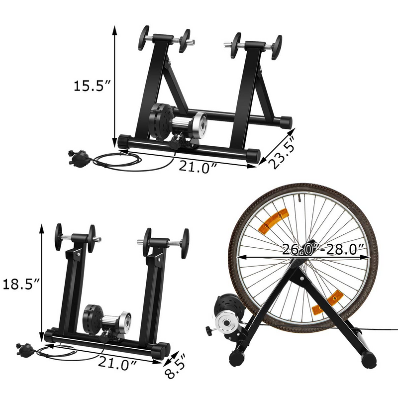 Load image into Gallery viewer, Goplus Bike Trainer Stand, Indoor Magnetic Exercise Bicycle Trainers with 8 Levels Resistance - GoplusUS

