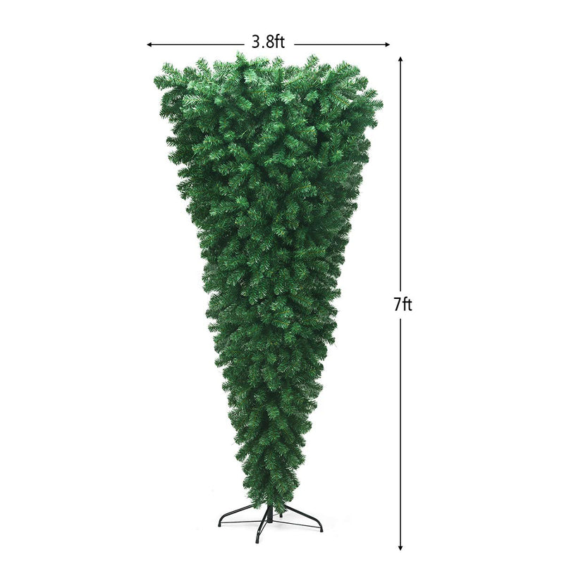 Load image into Gallery viewer, Goplus 7FT Upside Down Tree, Artificial Christmas Tree with Metal Stand - GoplusUS
