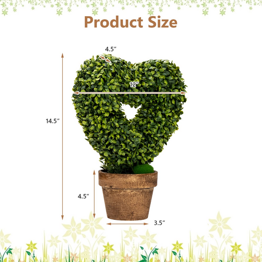 Goplus 4 Pack Artificial Boxwood Topiary Trees - GoplusUS