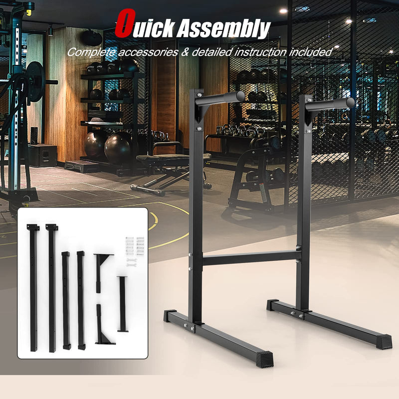 Load image into Gallery viewer, Goplus Multifunctional Dip Stand Dip Station, 600 LBS Capacity Heavy Duty Dip Bar Push Up Bar
