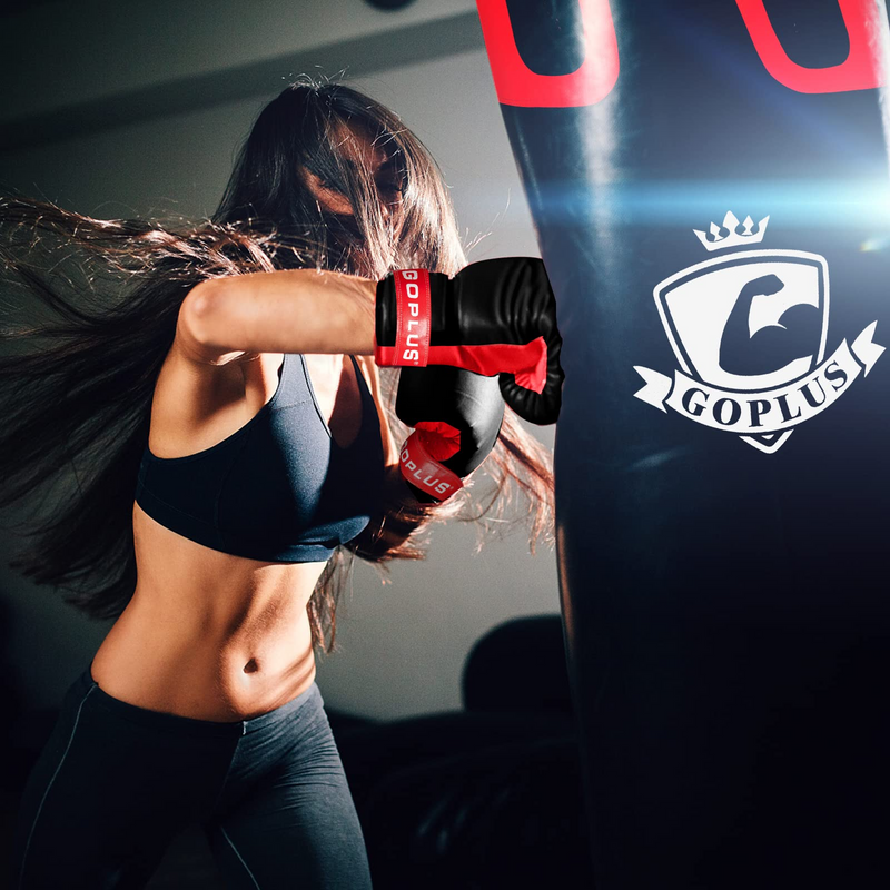 Load image into Gallery viewer, Goplus Punching Bag for Adults, 56 lbs Heavy Hanging Boxing Bag Set with 12 OZ Punching Gloves &amp; Hand Wraps - GoplusUS
