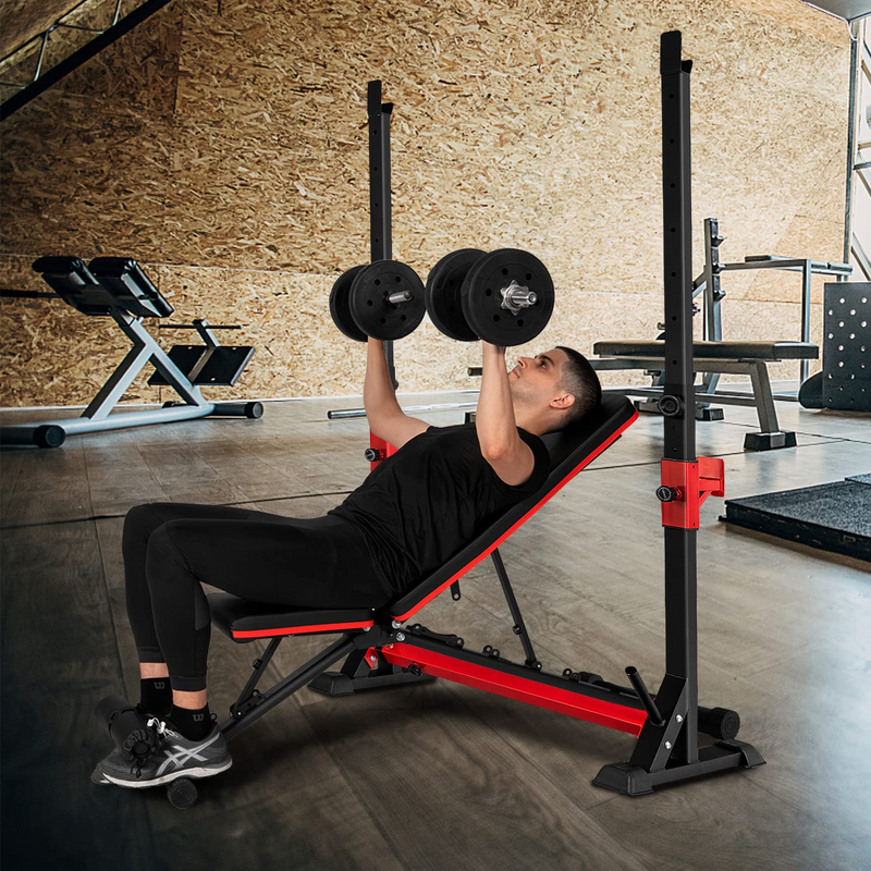 Load image into Gallery viewer, Goplus Adjustable Olympic Weight Bench Press Set - GoplusUS
