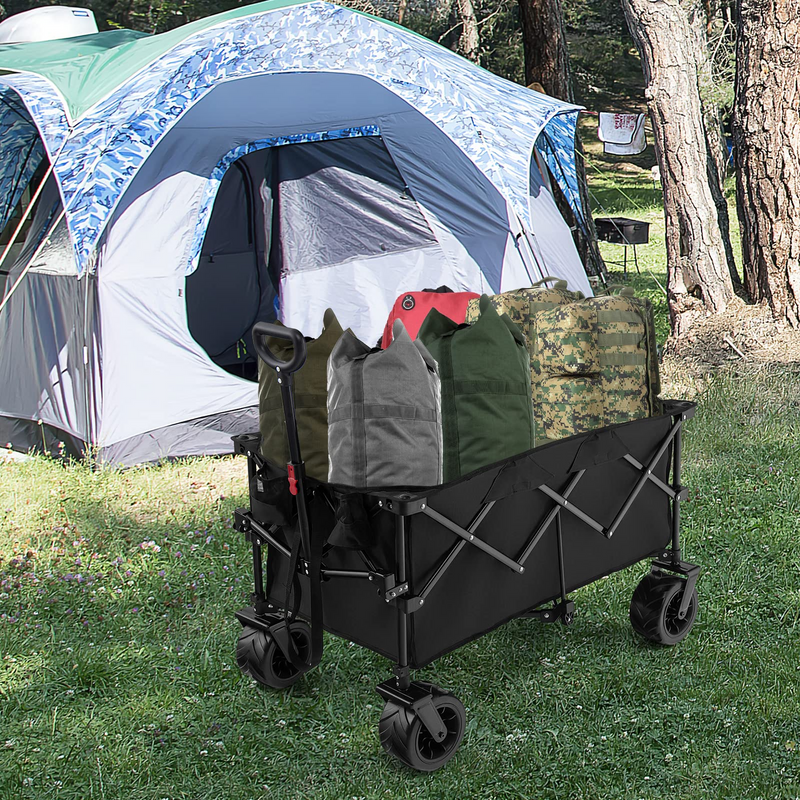 Load image into Gallery viewer, Goplus Collapsible Wagon Cart, Foldable Heavy Duty Utility Wagon with Adjustable Handle - GoplusUS
