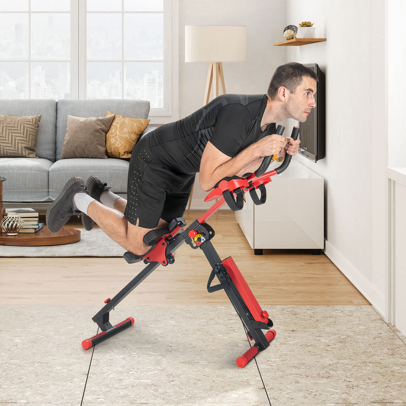 Load image into Gallery viewer, 4 in 1 Folding Rowing Machine, AB Crunch Workout Machine w/3-Level Angle &amp; Adjustable Tension - GoplusUS
