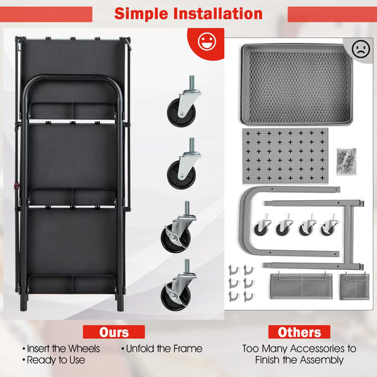 Folding Utility Cart - Goplus