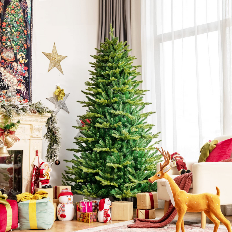 Load image into Gallery viewer, Goplus 6ft Pre-lit Christmas Tree, Hinged Artificial Xmas Tree w/ 420 APP Controlled LED Lights - GoplusUS
