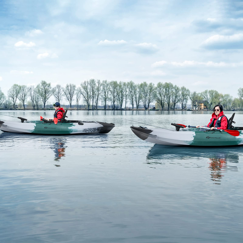 Load image into Gallery viewer, Goplus Sit-on-Top Fishing Kayaks for Adults, 9.7 FT One Person Recreational Touring Kayak - GoplusUS
