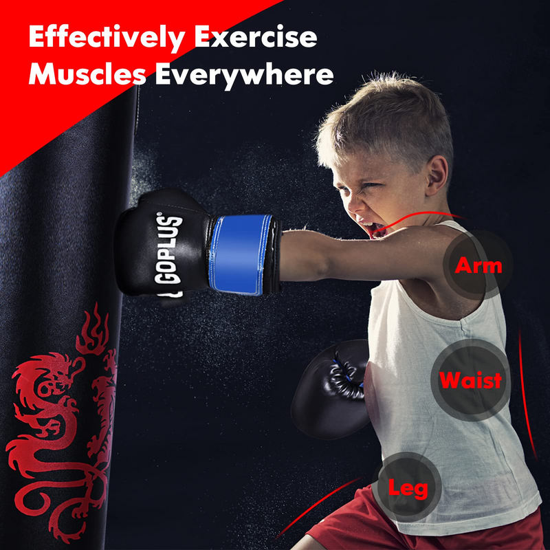 Load image into Gallery viewer, Goplus Punching Bag Set with Gloves, 22LBS/ 40LBS Filled Kick Boxing Bag, Rucksack, Jump Rope - GoplusUS

