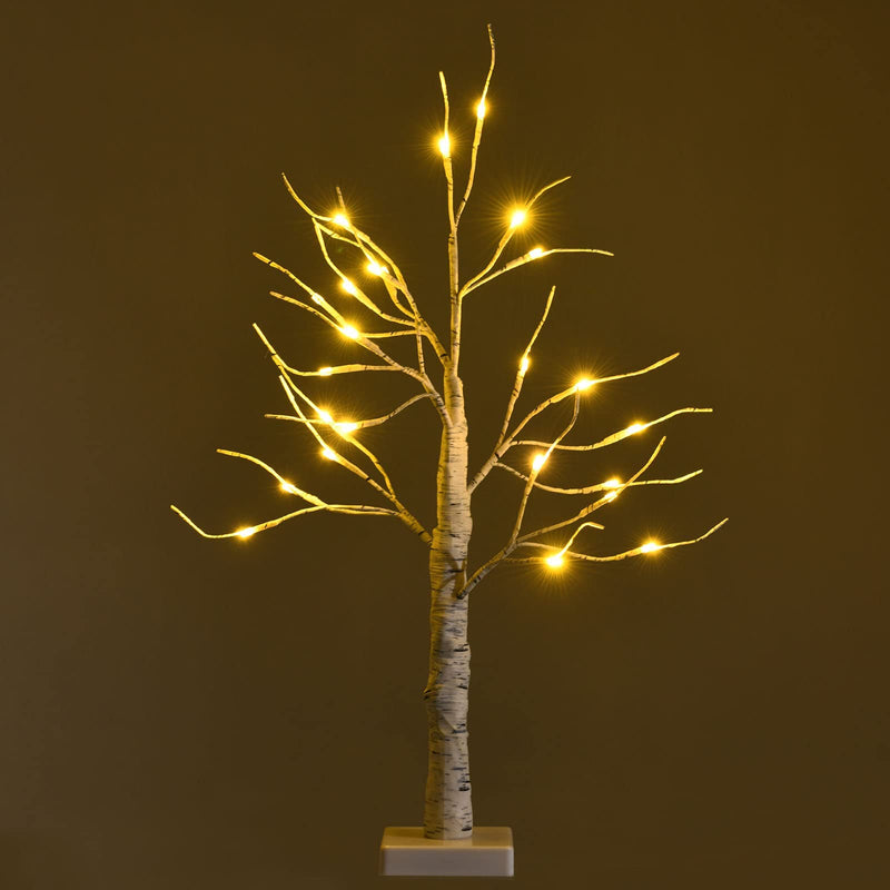Load image into Gallery viewer, Goplus 2FT Lighted Birch Tree, Artificial Small Tree White Christmas Tree - GoplusUS
