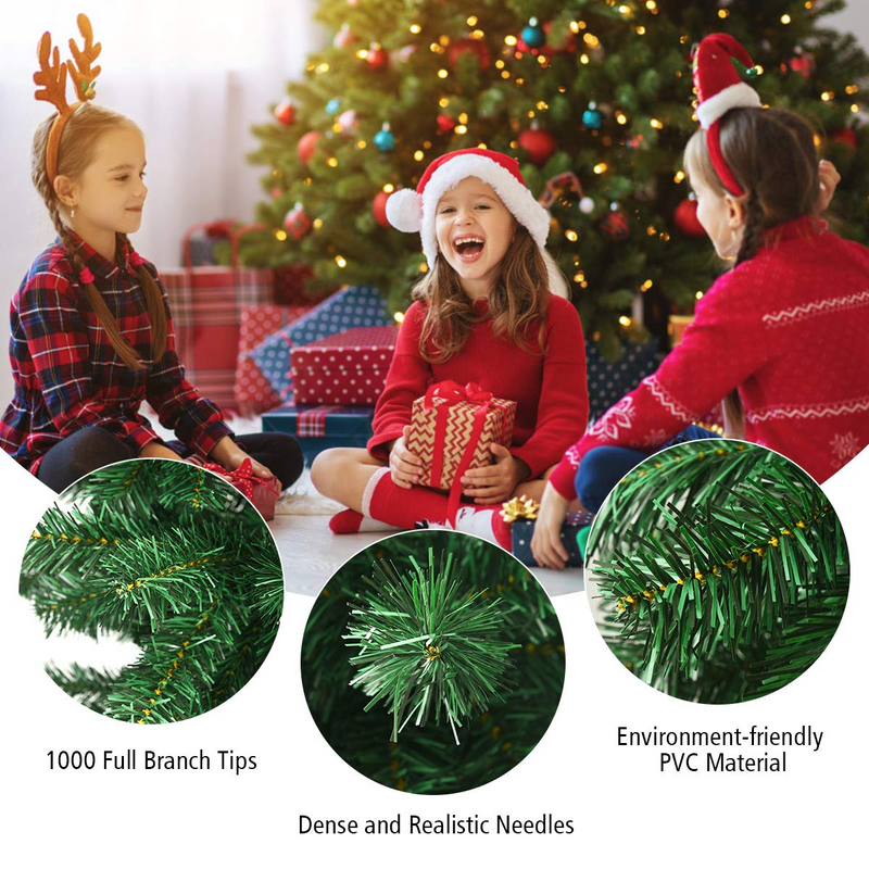 Load image into Gallery viewer, Goplus 7FT Upside Down Tree, Artificial Christmas Tree with Metal Stand - GoplusUS

