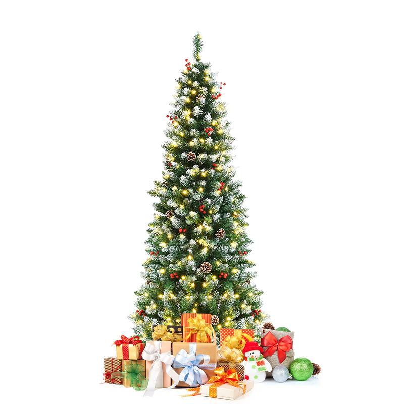 Load image into Gallery viewer, Snow Flocked Artificial Hinged Xmas Tree
