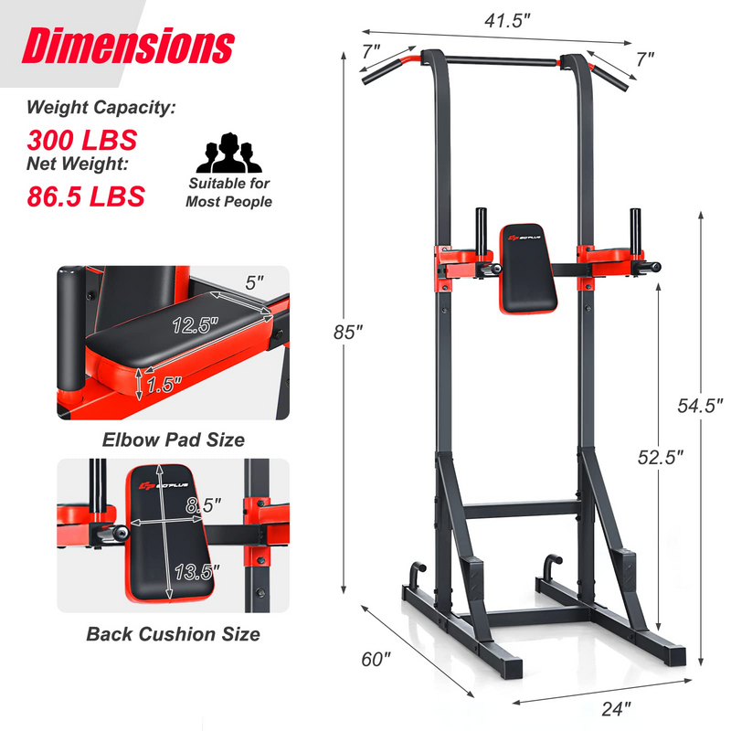 Load image into Gallery viewer, Goplus Power Tower Pull Up Bar Dip Station - GoplusUS
