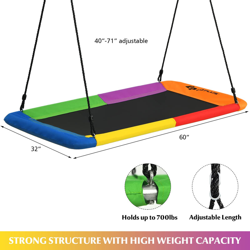 Load image into Gallery viewer, Goplus 700LBS 60 Inch Giant Platform Tree Swing for Kids and Adults - GoplusUS
