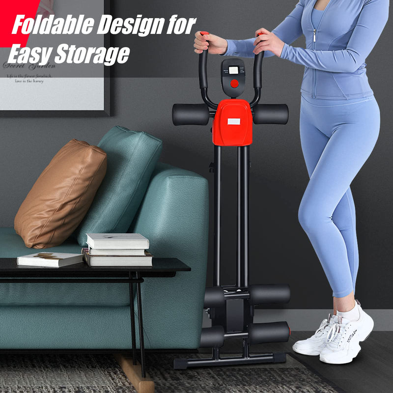 Load image into Gallery viewer, Foldable Core Abdominal Trainer, AB Workout Machine Exercise Equipment with 3 Adjustable Levels - GoplusUS

