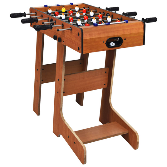 Goplus Foldable Foosball Table, 27'' Soccer Table Game w/ 2 Mini Footballs - GoplusUS