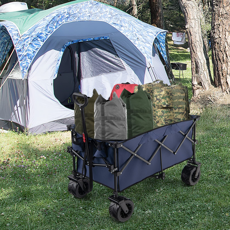 Load image into Gallery viewer, Goplus Collapsible Wagon Cart, Foldable Heavy Duty Utility Wagon with Adjustable Handle - GoplusUS

