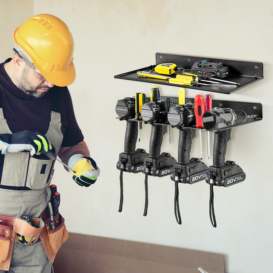 Goplus Electric Drill Holder, Wall Mounted Power Tool Organizer - GoplusUS