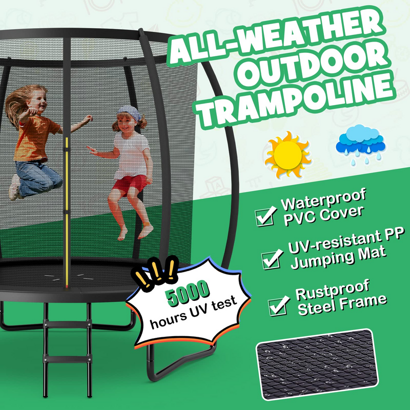 Load image into Gallery viewer, Goplus Recreational Trampolines 8FT 10FT 12FT, 400LBS Bearing Outdoor Trampoline with Enclosure - GoplusUS
