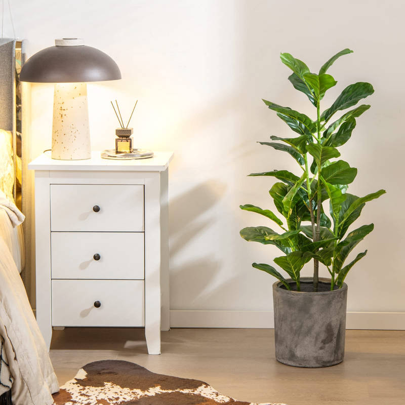 Load image into Gallery viewer, Goplus Fake Fiddle Leaf Fig Tree, 2-Pack 3.3 FT Tall Artificial Tree Greenery Plants in Pots W/40 Leaves - GoplusUS
