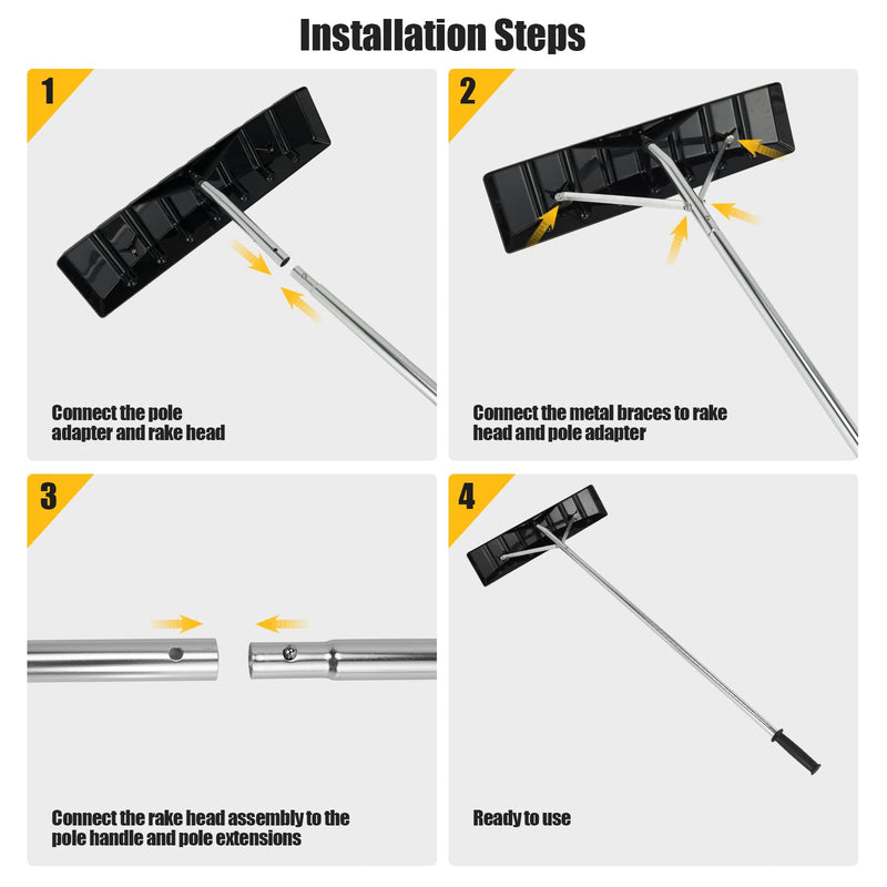 Load image into Gallery viewer, Snow Roof Rake, Extendable 4.8-20FT Snow Shovel for Snow Removal
