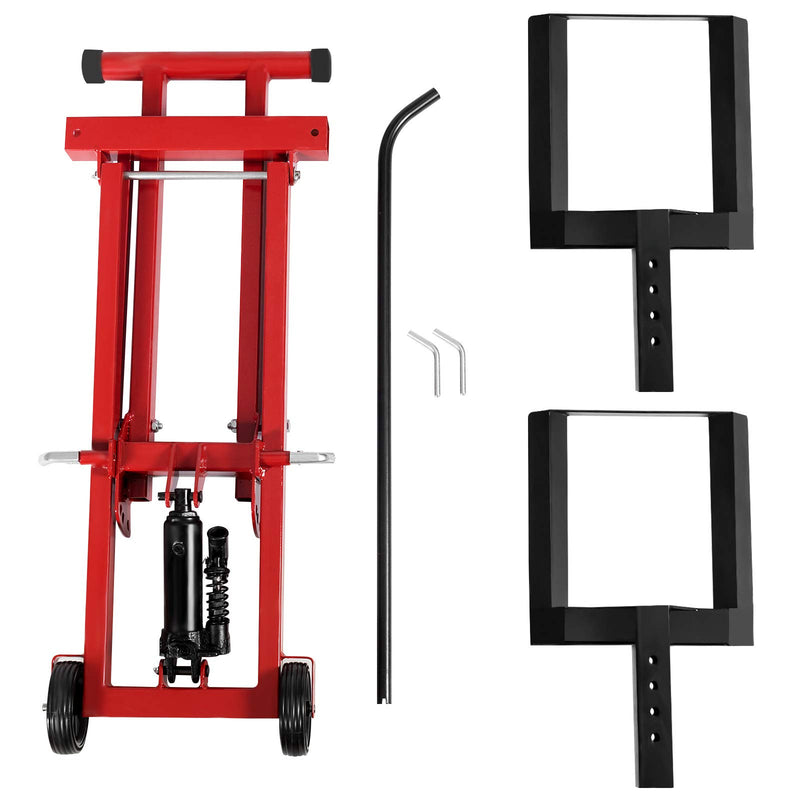 Load image into Gallery viewer, Lawn Mower Lift with Hydraulic Jack, 500-lb Capacity Easy Assembly Riding Mower Lift - GoplusUS
