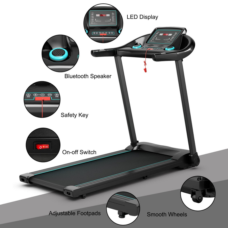 Load image into Gallery viewer, Goplus 2.25HP Folding Treadmill, Portable Electric Superfit Treadmill W/APP Control - GoplusUS
