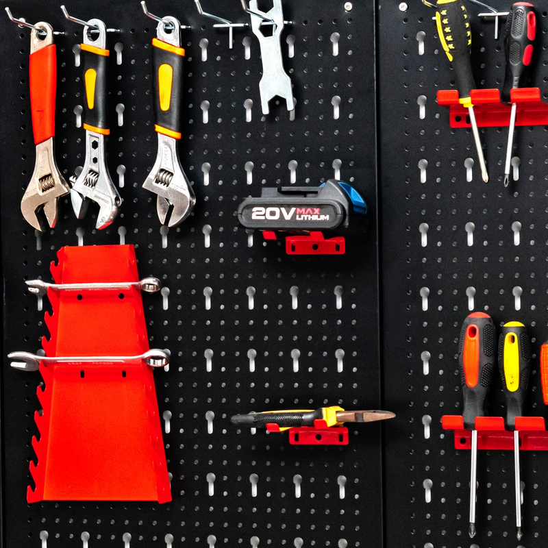 Load image into Gallery viewer, Goplus Pegboard Wall Organizer, 4ft Metal Garage Pegboard Tool Organizer - GoplusUS
