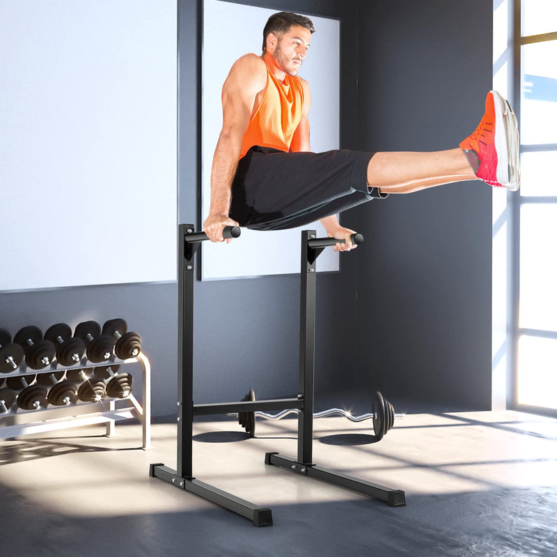 Load image into Gallery viewer, Goplus Multifunctional Dip Stand Dip Station, 600 LBS Capacity Heavy Duty Dip Bar Push Up Bar
