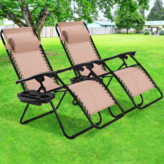 Goplus Folding Zero Gravity Reclining Lounge Chairs - GoplusUS