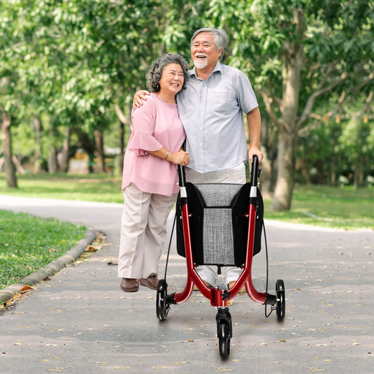 Goplus 3 Wheel Walker for Seniors, Foldable Rollator Walker with Three Wheels - GoplusUS