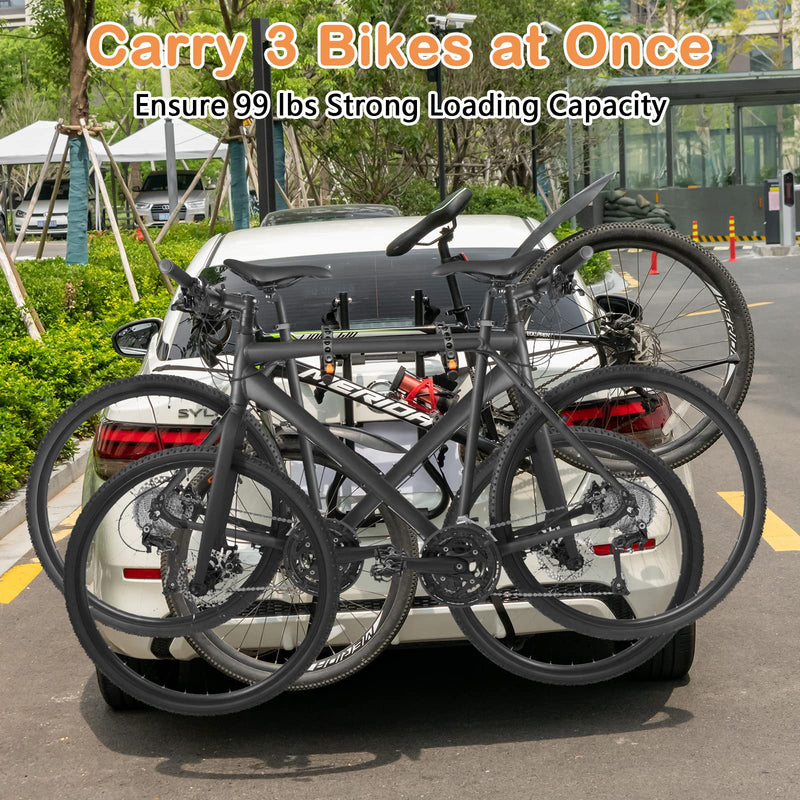 Load image into Gallery viewer, Goplus 3-Bike Mounted Rack, Trunk Mount Bike Rack with Adjustable Length and Angle
