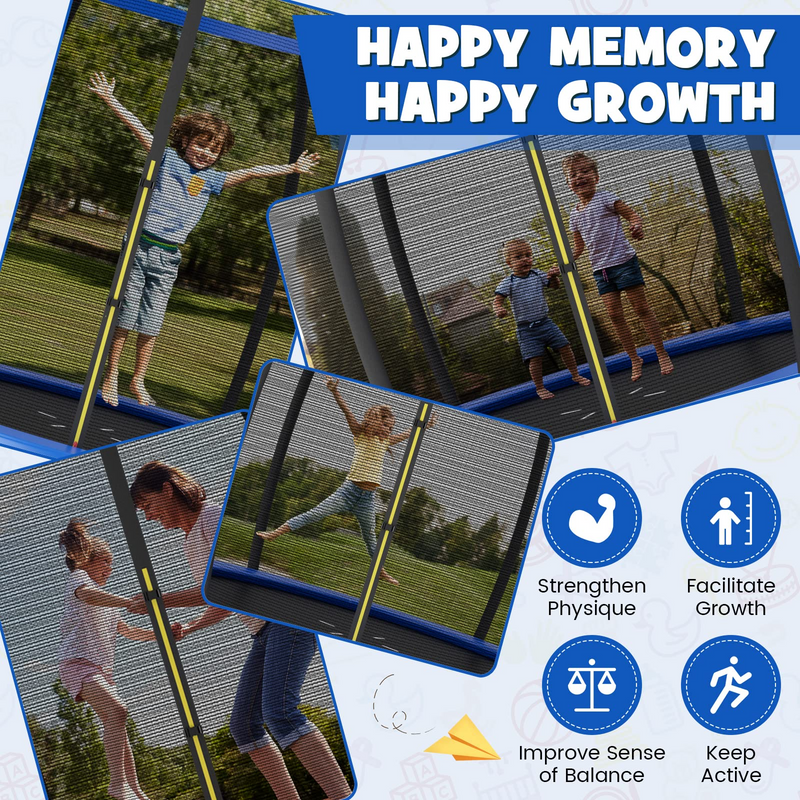 Load image into Gallery viewer, Goplus Recreational Trampolines 8FT 10FT 12FT, 400LBS Bearing Outdoor Trampoline with Enclosure - GoplusUS
