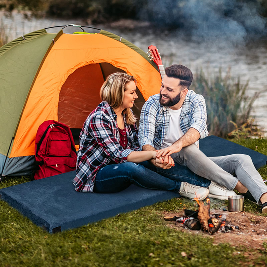 Goplus Memory Foam Camping Mattress, Waterproof Roll Up Floor Mattress with Carrying Bag - GoplusUS