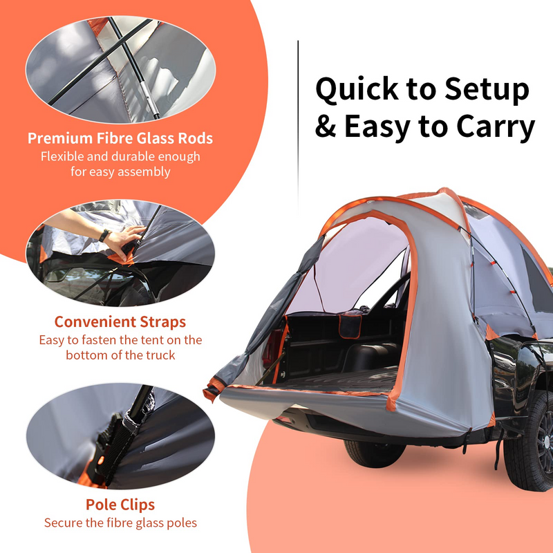 Load image into Gallery viewer, Goplus Truck Bed Tent, Waterproof PU2000mm Pickup Truck Tent for 2 Person with Removable Rainfly - GoplusUS
