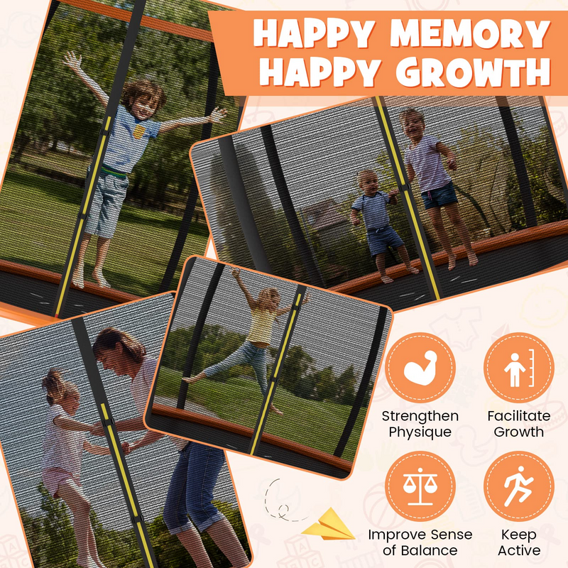 Load image into Gallery viewer, Goplus Recreational Trampolines 8FT 10FT 12FT, 400LBS Bearing Outdoor Trampoline with Enclosure - GoplusUS
