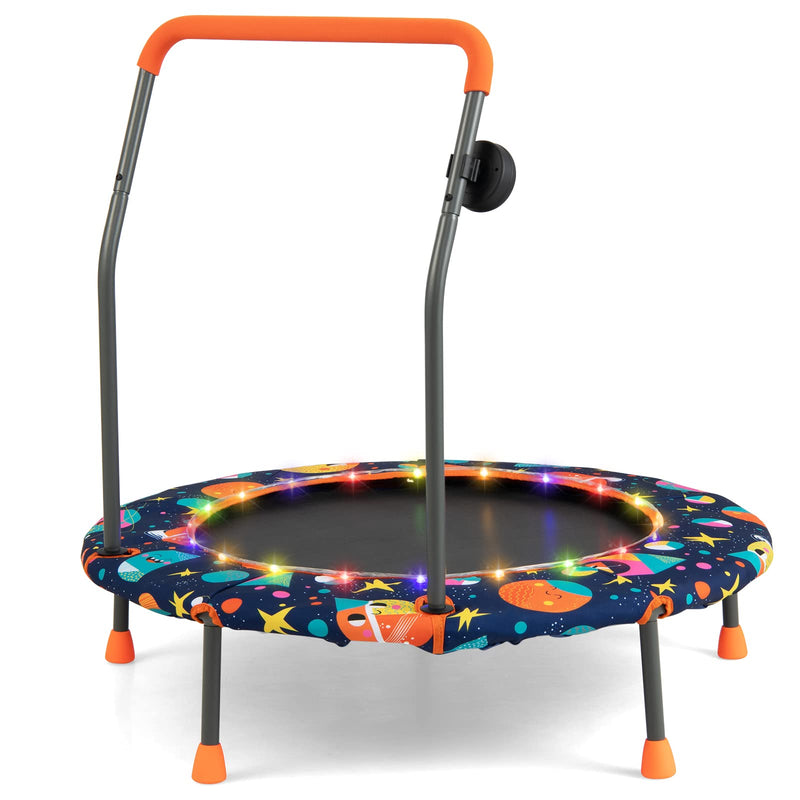 Load image into Gallery viewer, Goplus 36&quot; Trampoline for Kids, Mini Toddler Trampoline with LED Lights, Bluetooth Speaker - GoplusUS
